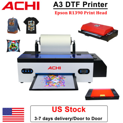 2 IN 1 A3 DTF Inkjet Printer Epson 1390 L1800 T-Shirt Printer With Oven US Stock