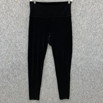 Spanx Smooth Soft Velvet Leggings Womens Plus 2X Petite Black 2070P Shapewear