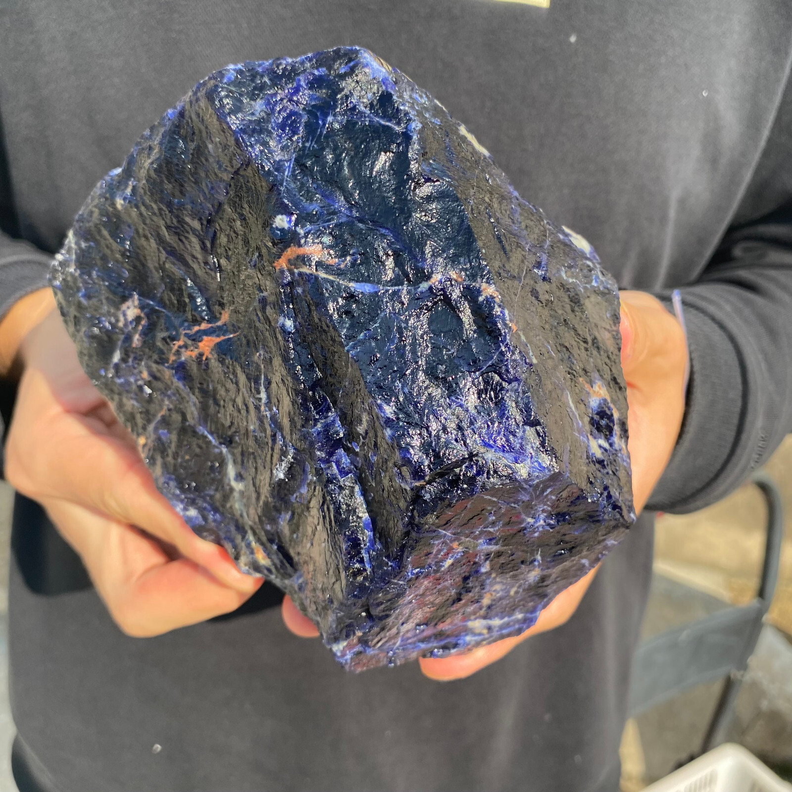 Heavy 3.2LB Natural Blue Sodalite Crystal Rough Healing Stone Mineral Specimen