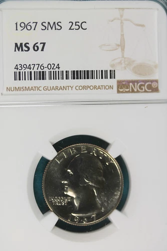 1967 NGC MS67 SMS Washington Quarter!! #B3612