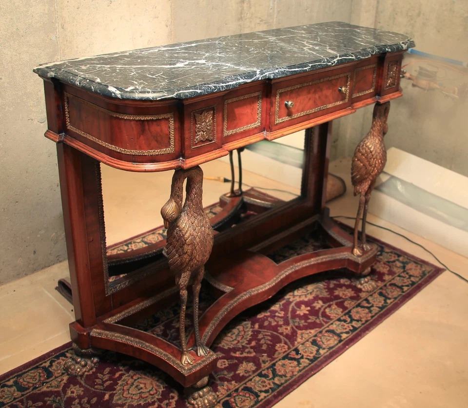 IMAGINA FIESTAS CON ESTE Espejo Consola Antiguo Art Deco y Cisnes/Gosey Foto 4 de 4