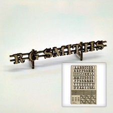 LASER CUT LETTERING FOR ROOF TOP SIGNS OO / N GAUGE MODEL RAILWAY - LX037A-4MM