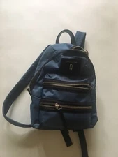 MARC JACOBS Backpack Blue w/black Accents & Silver Zippers Bag
