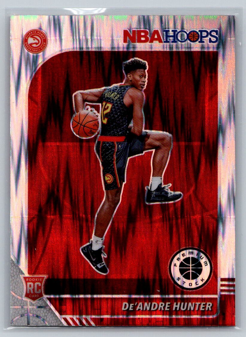 2019 NBA Hoops Premium Stock #202 De'Andre Hunter Silver Flash RC