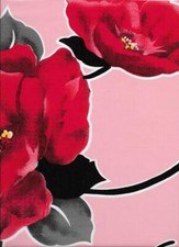 Oilcloth Fabric Iceland Pink Pattern Sold in Yard or Bolt