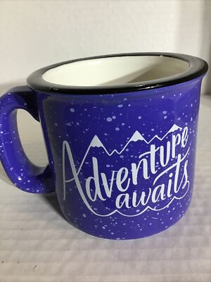 ADVENTURES AWAITS COFFEE MUG. Art Deco Print Mug. B122 | eBay