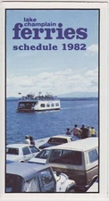 1982 Lake Champlain Ferries Schedule Brochure