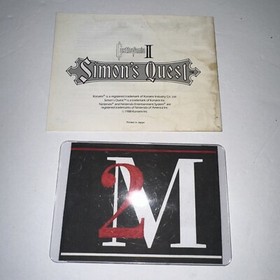 Castlevania II Simon's Quest Nintendo NES Cartridge + Manual + Sleeve Authentic