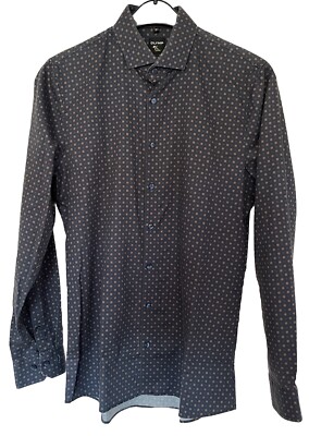 Herrenoberhemd Buisiness Hemd von Olymp Gr. 40 Super Slim, blau braun gemustert