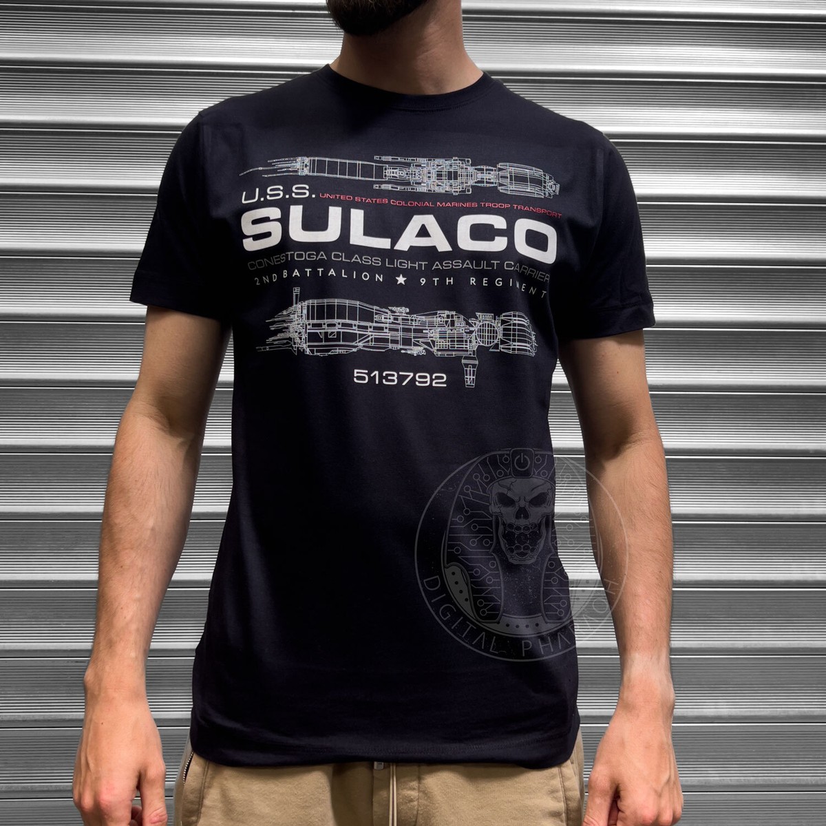 Maglietta Donna B&S Boutique USCSS Aliens Weyland, Ispirata Al Film, Stamapata In UE, Nera