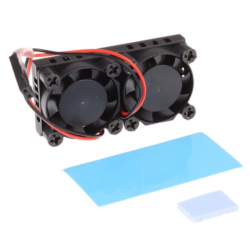Dual Fan CPU PCB Cooling Fan Cooler Heat Sink Module for Raspberry pi 4B*FY - Afbeelding 12 van 12