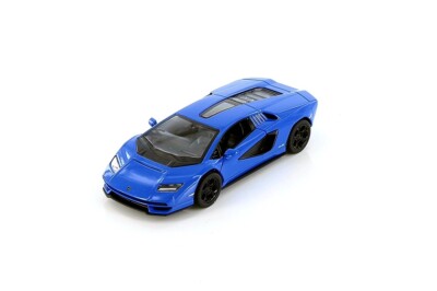 5437D BY KINSMART lamborghini countach lPI 800-4. 1:38 SCALE. BLUE (NOT BOX)