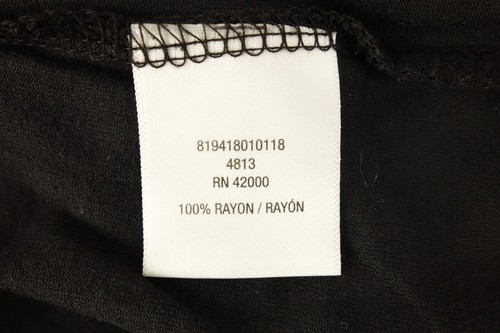 LYS Black 3/4 Sleeve Strappy Back Classic Neck Blouse Shirt Women's Size 1X - Picture 12 of 12