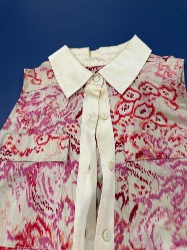 ANTHROPOLOGIE BURNING TORCH SILK FLORAL SLEEVELESS FLORAL DRESS SIZE P (PETITE) - Picture 2 of 5