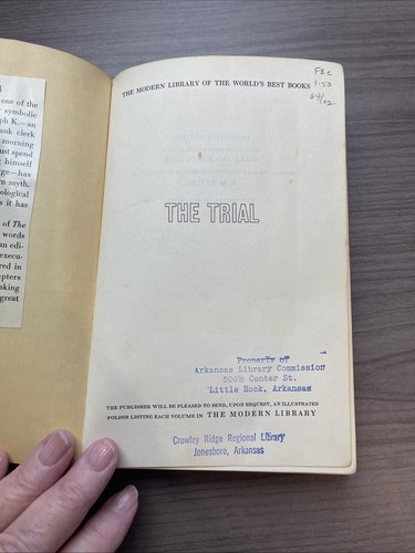 The Trial - Franz Kafka - 1964 Modern Library Difinitive Edition Hardcover - Picture 10 of 14