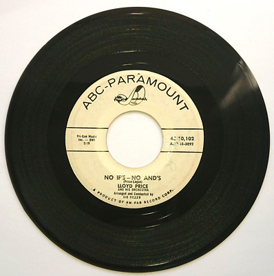 Lloyd Price No If's No And's / For Love 7'' Vinyl Single - ABC Paramount