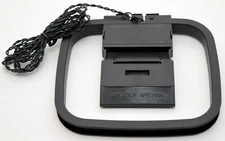 NEW AM/FM Loop Antenna Bare 2-Wire Connectors Home Theater HiFi Audio Receiver