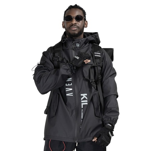 MFCT Techwear Leather Jacket Men 