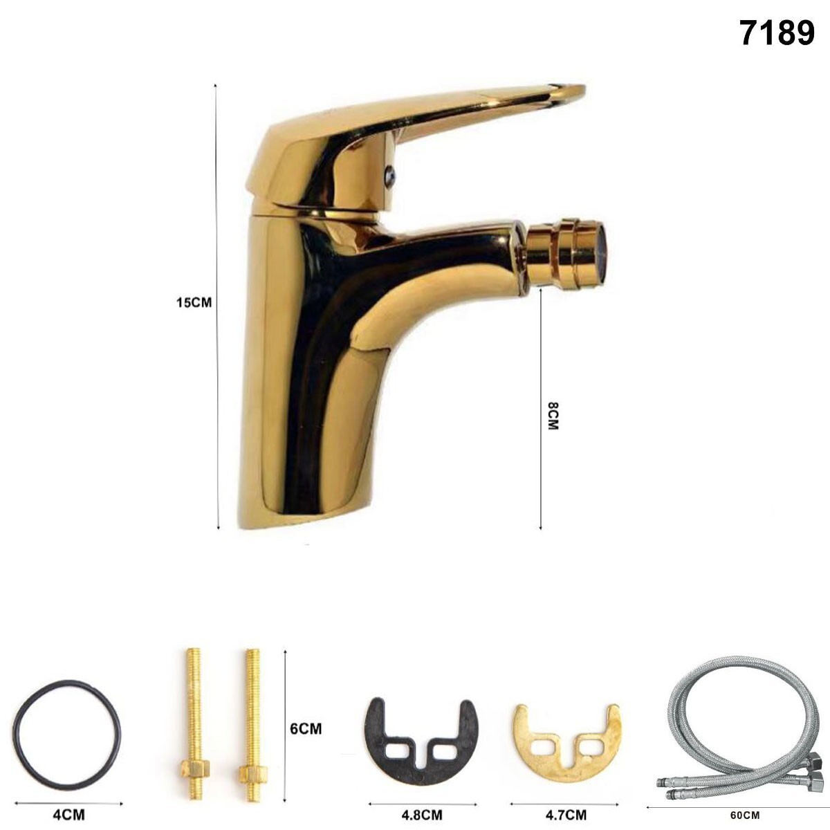 Rubinetto Bidet Monoleva Oro Lucido - Con Rompigetto Girevole - Foto 14