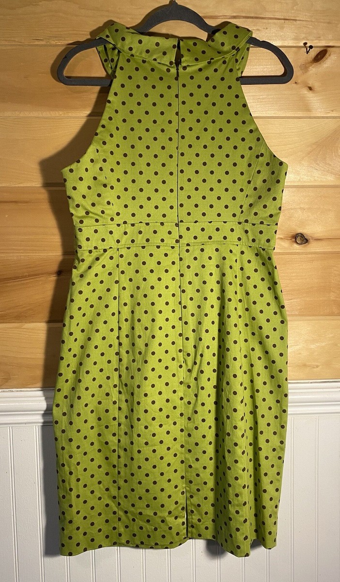 Retro Lime Green Polka Dot Sheath Dress 10 | eBay Retro Lime Green Polka Dot Sheath Dress 10 | eBay