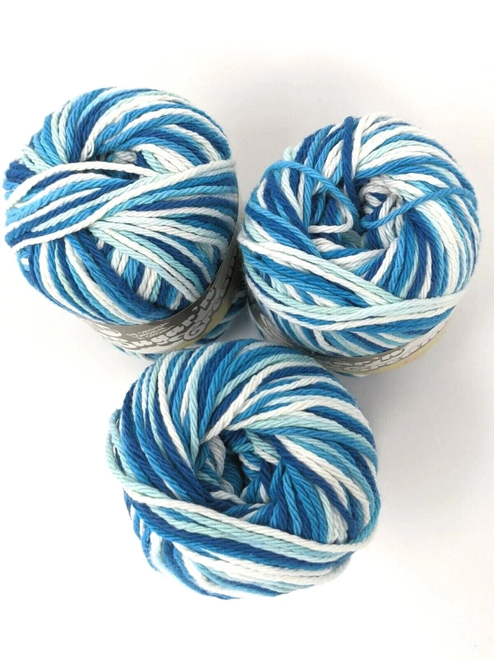 Lily Sugar & Cream Yarn Hippie Hipi Hippi 102019 Cotton Ombre Lot of 3 Skeins - Image 3 of 4