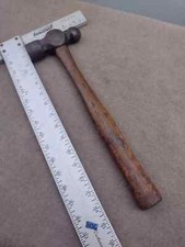 Vintage Usa Blue Point 32oz Ball Peen Hammer 15.5 Wood Handle Chipped