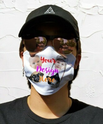 Custom Face Mask with Filters/Pocket, Washable Reusable Personalized ...