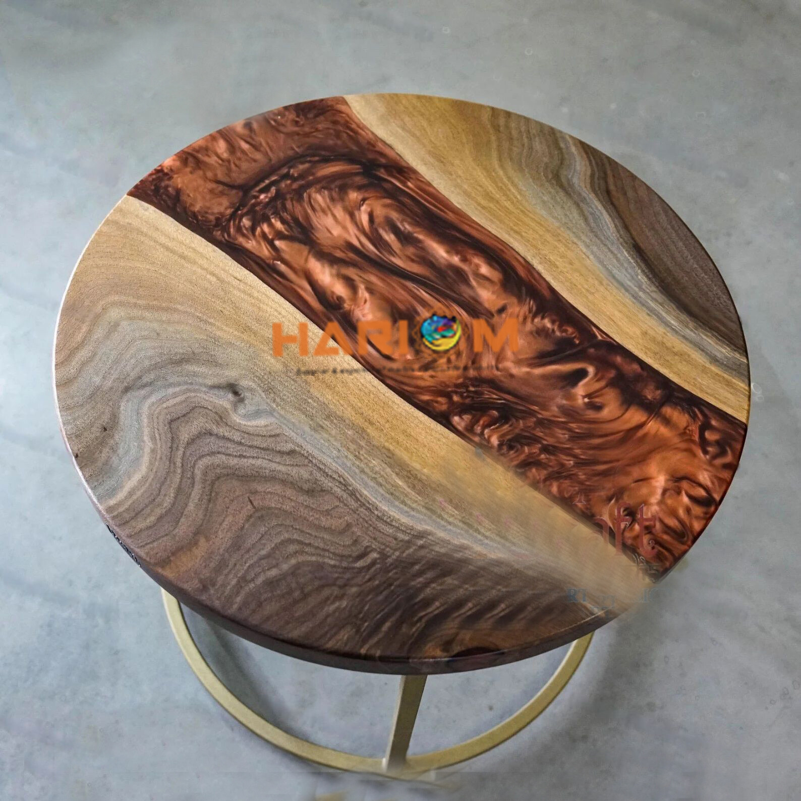 Epoxy Resin Coffee Table with Live Edge Wood for Stylish Home Decor  -image