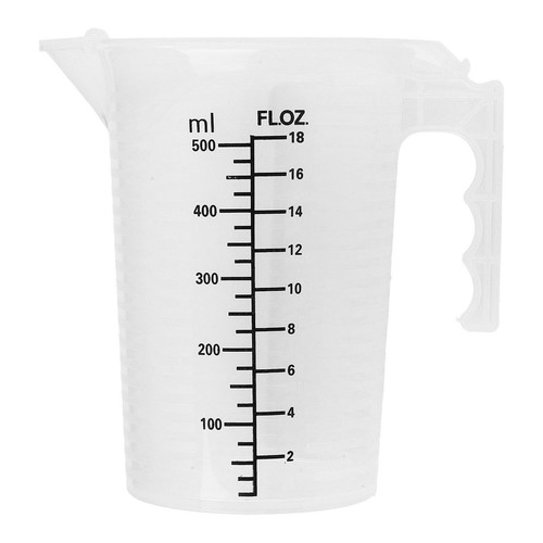 Misurino graduato in plastica con manico beccuccio e coperchio brocca miscelatore 1000ml - Foto 5 di 19