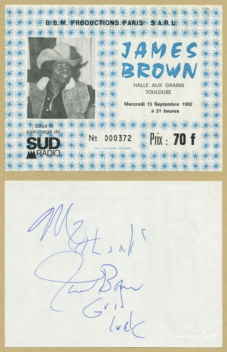 超貴重 James Brown 直筆サイン 1986 【公式通販】