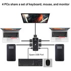 USB 2.0 4 Port KVM VGA Switcher for 4 Laptop PC Share A Mouse Keyboard Monitor