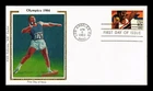 US COVER OLYMPICS SHOT PUT AIR MAIL FIRST DAY ISSUE COLORANO SILK CACHET