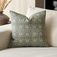 Floral Pillow Covers 20x20 Throw Pillow 20" x 20" Pack of 1 Dusty Green