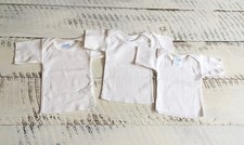 3-Pc. Lot of Vintage Y2K Standard Textile White Newborn Shirts