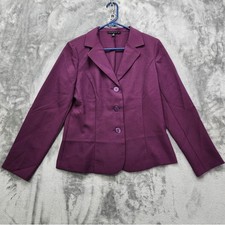 Tiana B. Jacket Womens 8 Purple 3-Button Blaz...