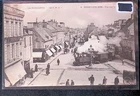 Old postcard ISIGNY sur MER Le Train traversant la square