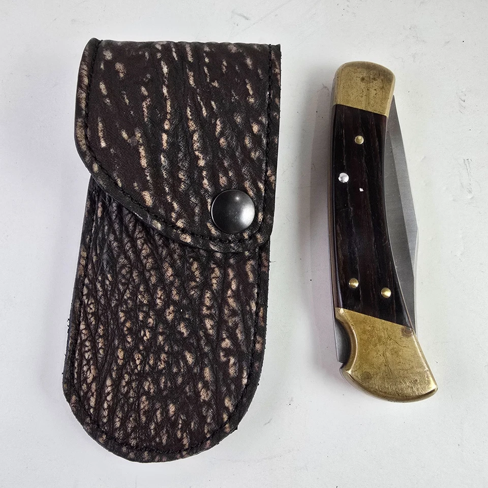 Funda para cuchillo Buck 110 piel de tiburón, estuche 6265 Hecho a mano Buck 110 Funda solo Nuevo Foto 2 de 4