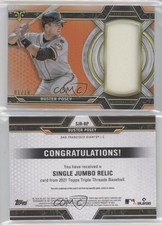 2021 Topps Triple Threads Single Jumbo Relics Amber /18 Buster Posey #SJR-BP