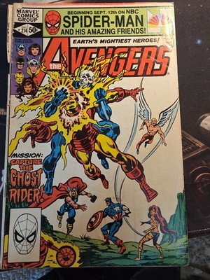 AVENGERS #214 1981 MARVEL COMICS GHOST RIDER APPEARANCE BRONZE AGE READER COPY