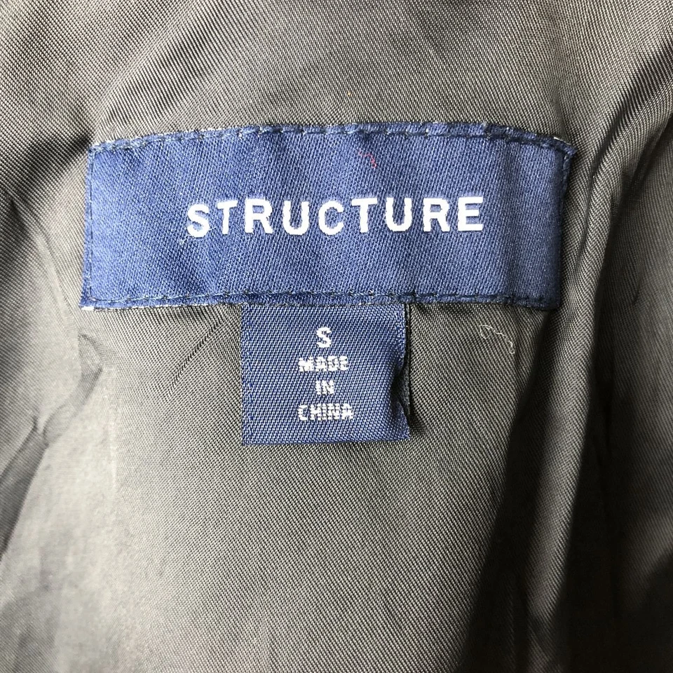 Used STRUCTURE Swing Top Padded Leather Blouson Men's Size Small - Image 4 of 4