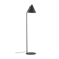 Stehlampe Stehleuchte Metall 145 Cm Kegelschirm FußSchalter E27 Schwarz Retro