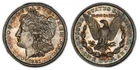 1881-S $1 Morgan Silver Dollar - PQ Rainbow Toning - BU - D4060