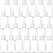 25 Pack 1.7Oz/50Ml Plastic Empty Bottles Clear Travel Containers Travel Size Bot