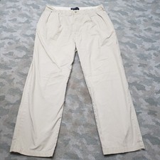Vintage Polo Ralph Lauren Andrew Pant Men 38x30 Beige Double Pleated Chino