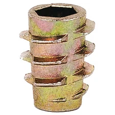 Hex Drive Threaded Insert, #10-32 Int Thrd Sz, 33/64 In L, 27/64 In Dia., Zinc