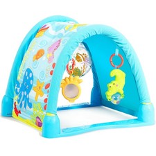 4-in-1 Activity Play Mat Baby Activity Center w/3 Hanging Toys