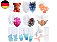 3D Tierharz Formen Set, 9 StüCk 3D Tierharz Resin Silikonform GießForm M