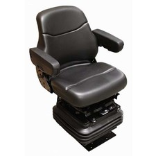 Sears Mid Back Seat, Black Vinyl With Mechanical Suspension Fits John Deere