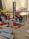 Vtg PLAYMOBIL Esso Gas Station Set 3434 Incomplete, See Pictures. Sold As Is.