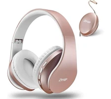 Bluetooth Headphones Over-Ear, Foldable Wireless and Wired Stereo Headset Micro 